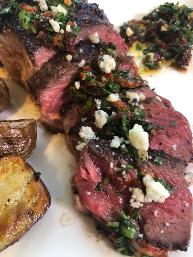 Sundried Tomato Chimichurri Strip Steak 